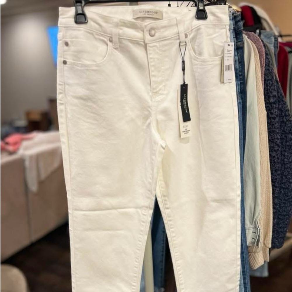 Liverpool Jeans Company Women's Cream Skinny Jeans